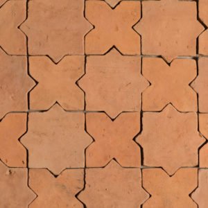 estrella terracotta tile. star and cross come together to form this timeless, classic pattern