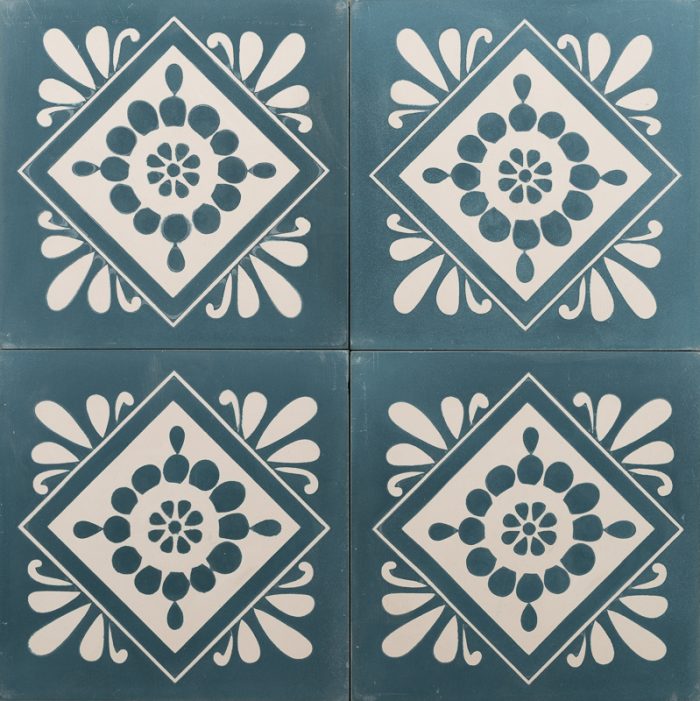 Designer Encaustic Tiles - Blue Florence