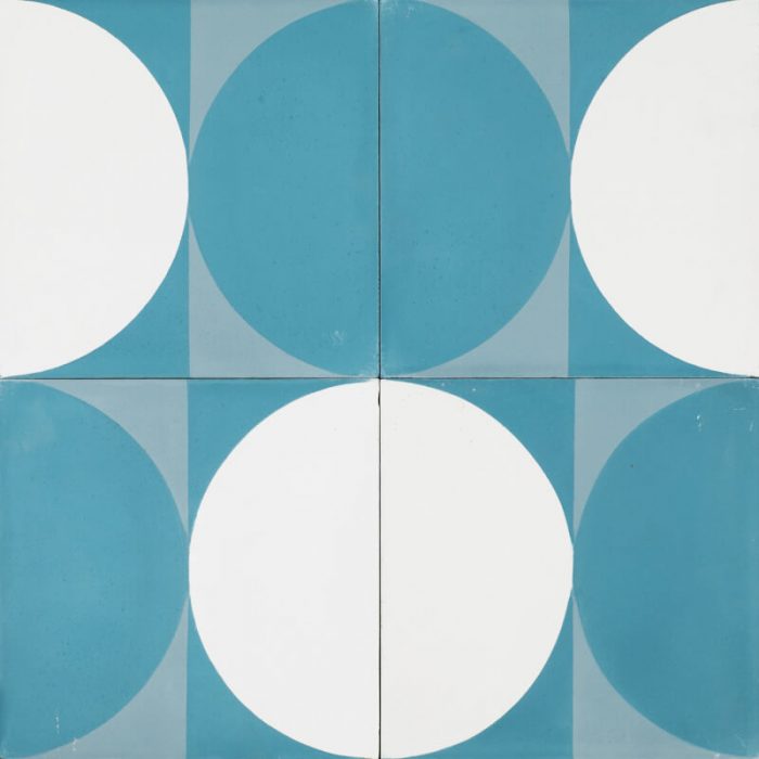 Designer Encaustic Tiles - Blue La Luna