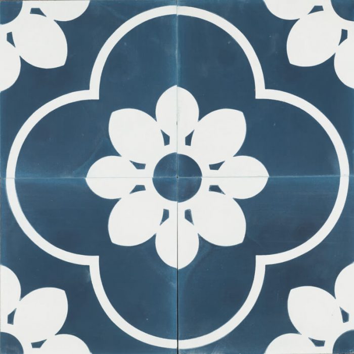 Designer Encaustic Tiles - Blue Marseille