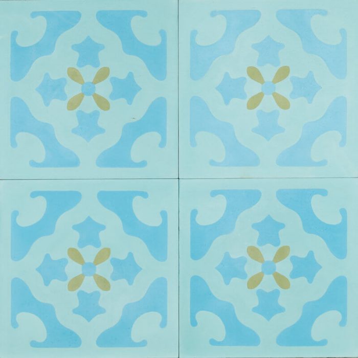 Designer Encaustic Tiles - Blue Santorini