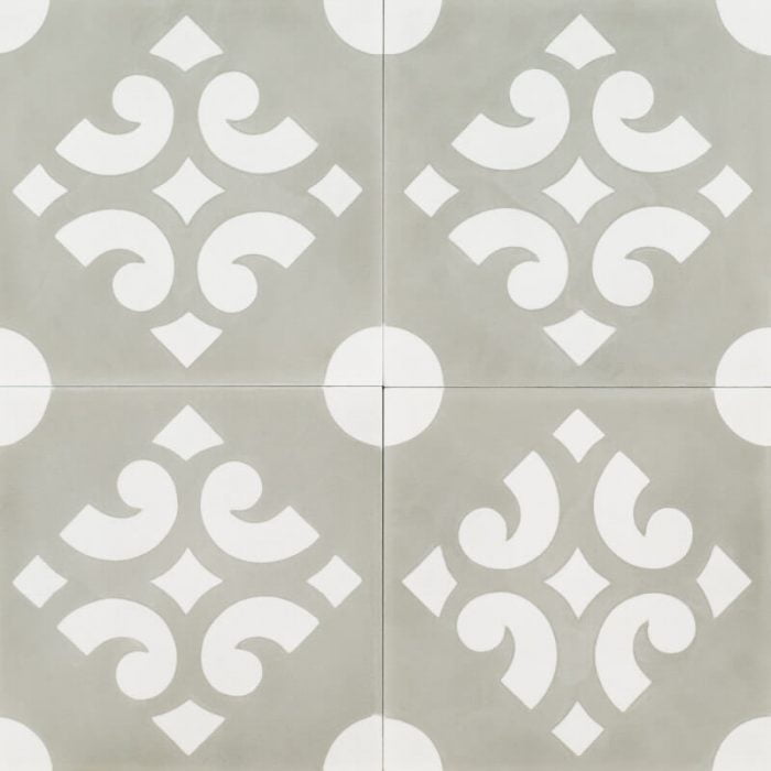 Reproduction Tiles - Light Grey Spanish Villa