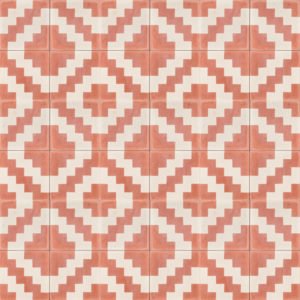 deep pink and white patterned tile