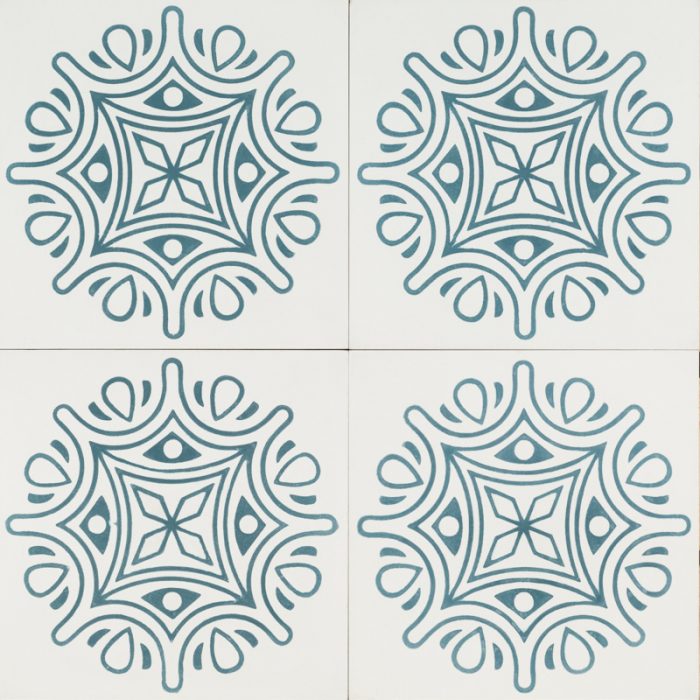 Designer Encaustic Tiles - White Maharani