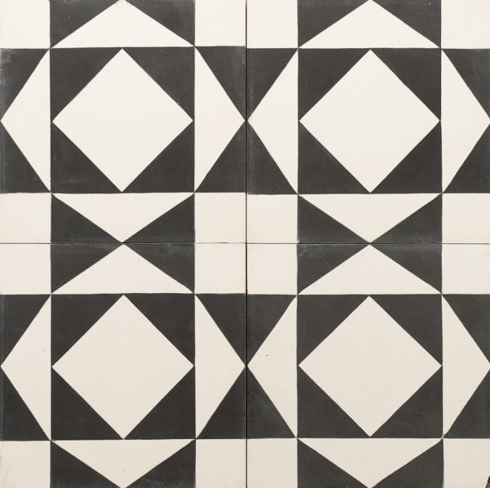 Designer Encaustic Tiles - White Urban Retro