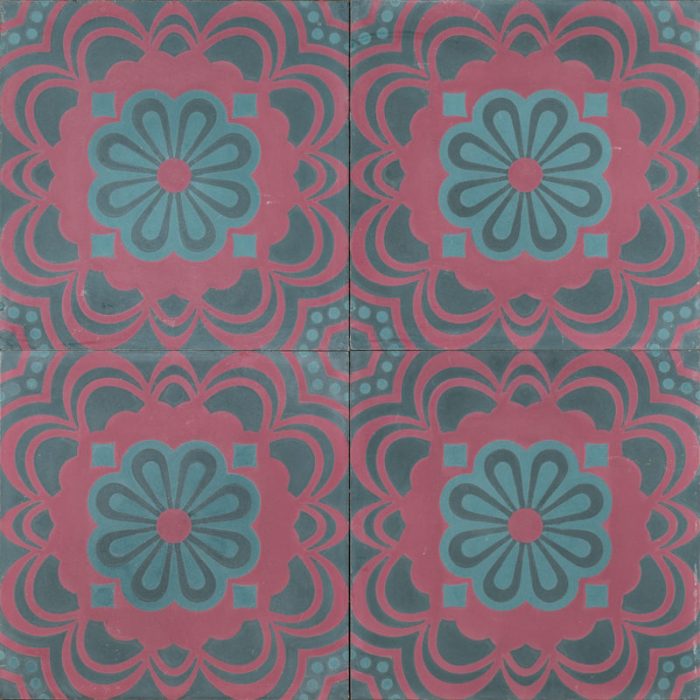 Designer Encaustic Tiles - Pink Lisbon