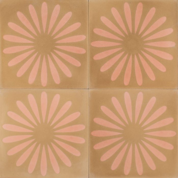 Designer Encaustic Tiles - Blush Flower