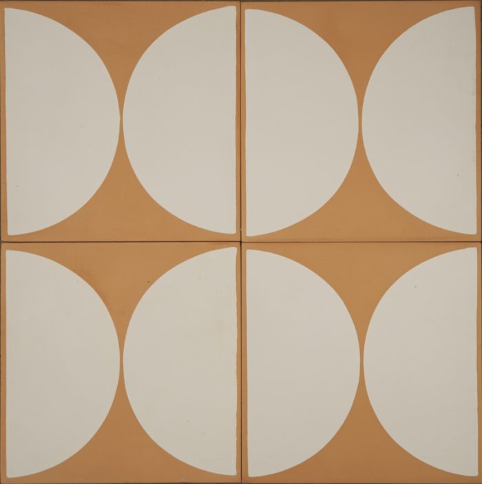 Designer Encaustic Tiles - Tangerine La Luna