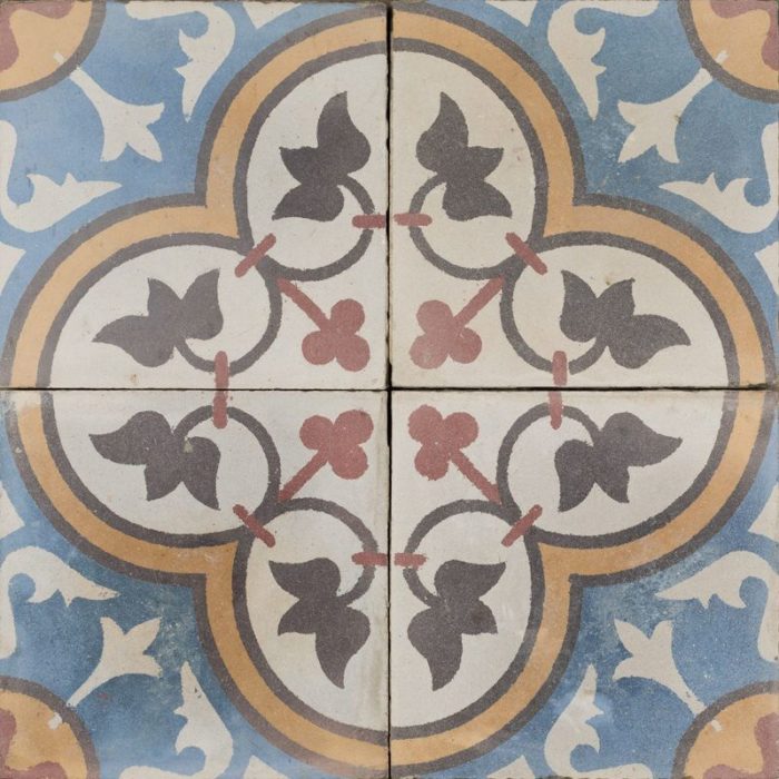 Antique Encaustic Cement Tiles - Blue Palazzo Antique