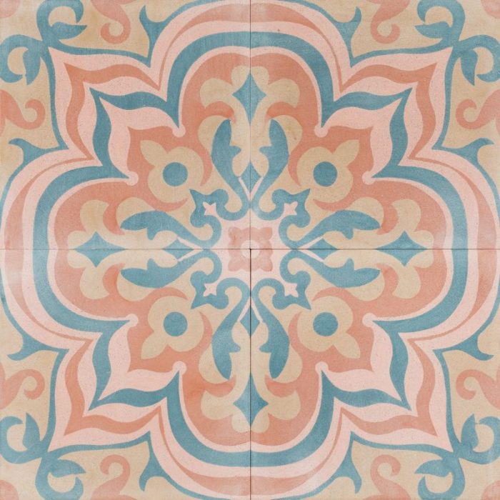 Designer Encaustic Tiles - Pink Jaffa