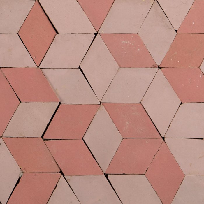 Moroccan Handmade Tiles - Pink Cubes