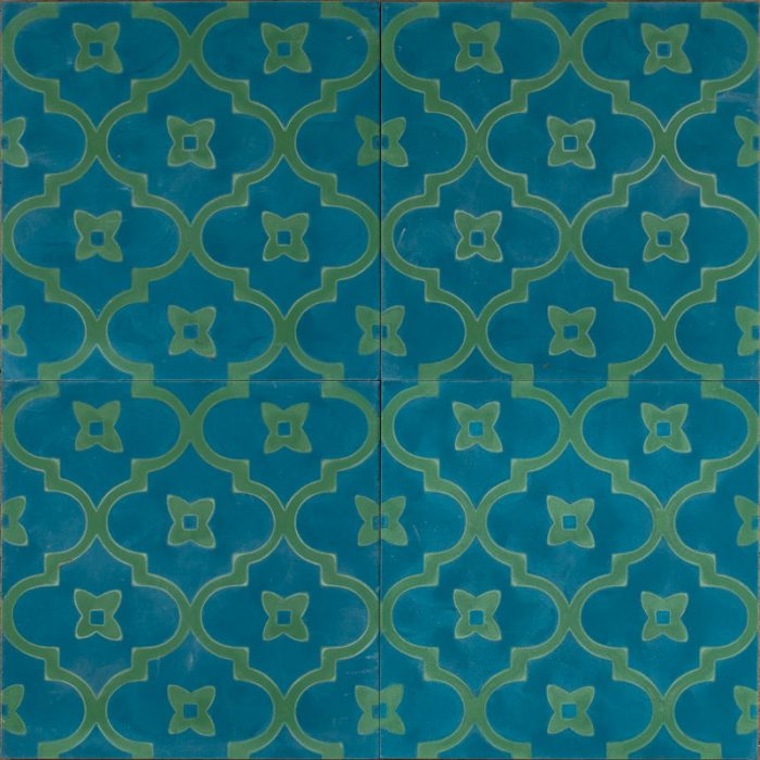 Designer Encaustic Tiles - New Blue Moorish Night