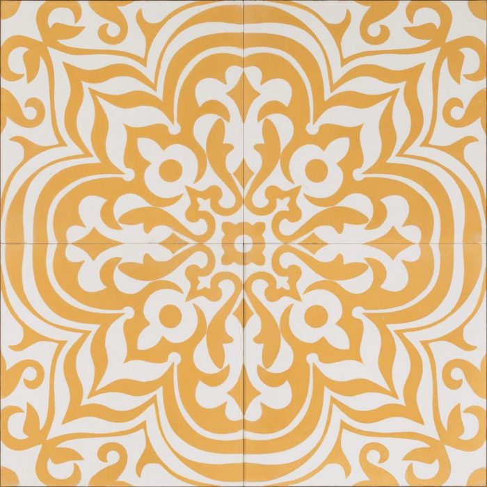 Designer Encaustic Tiles - Mustard Jaffa