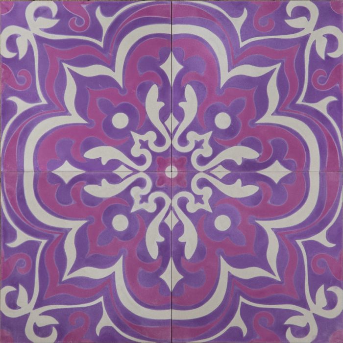 Designer Encaustic Tiles - Purple jaffa