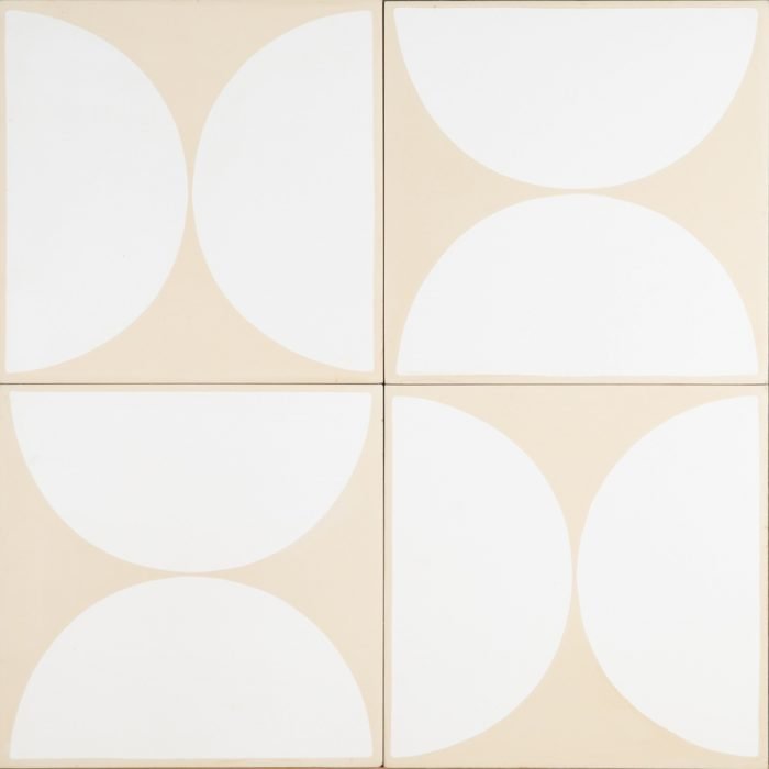 Designer Encaustic Tiles - White La Luna