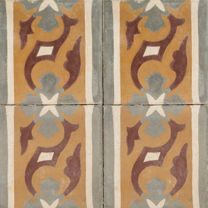 Antique Encaustic Cement Tiles - Venetian Border Antique