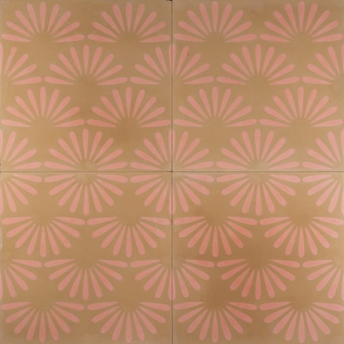 Designer Encaustic Tiles - Pink Peacock