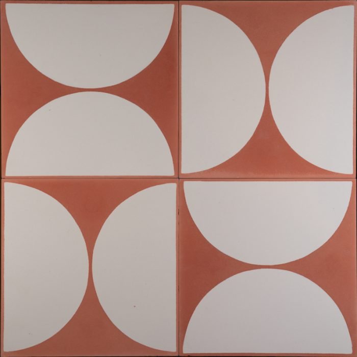 Designer Encaustic Tiles - Dark Pink La Luna