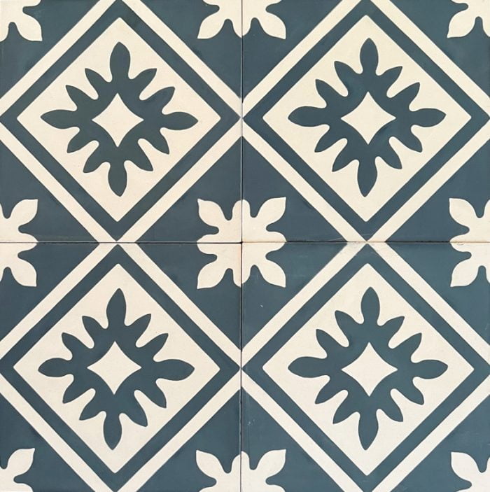 Designer Encaustic Tiles - Blue Diamond