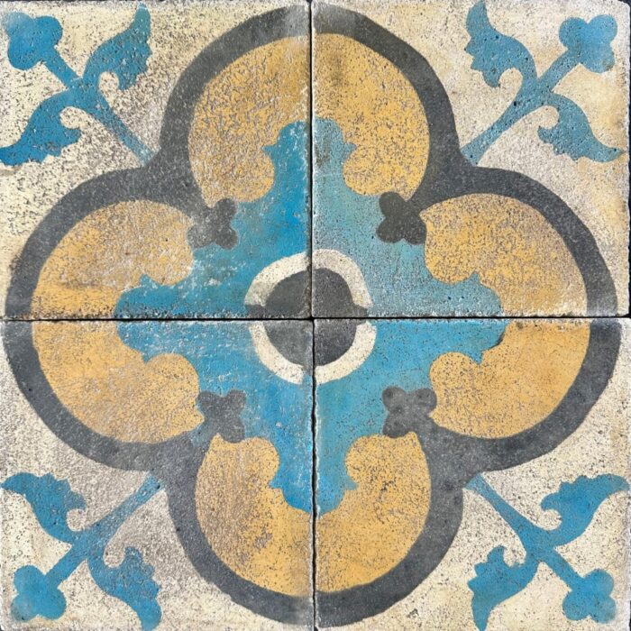 Antique Encaustic Cement Tiles - Blue Palazzo Antique