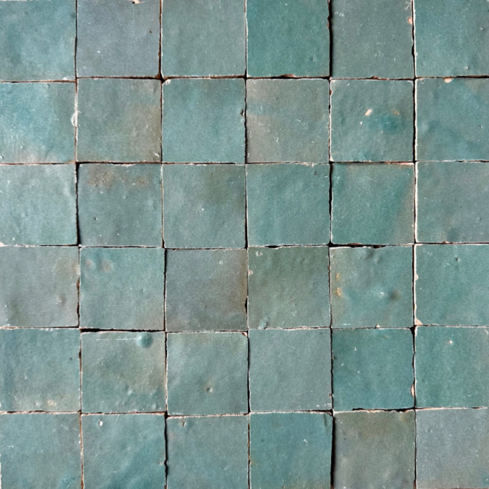 Moroccan Handmade Tiles - Mini Sage Glazed