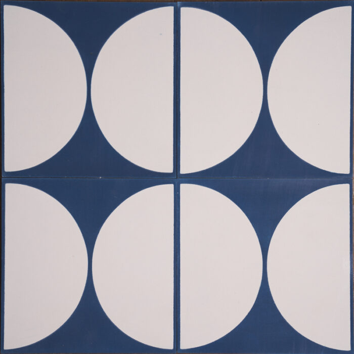 Designer Encaustic Tiles - Midnight Blue La Luna