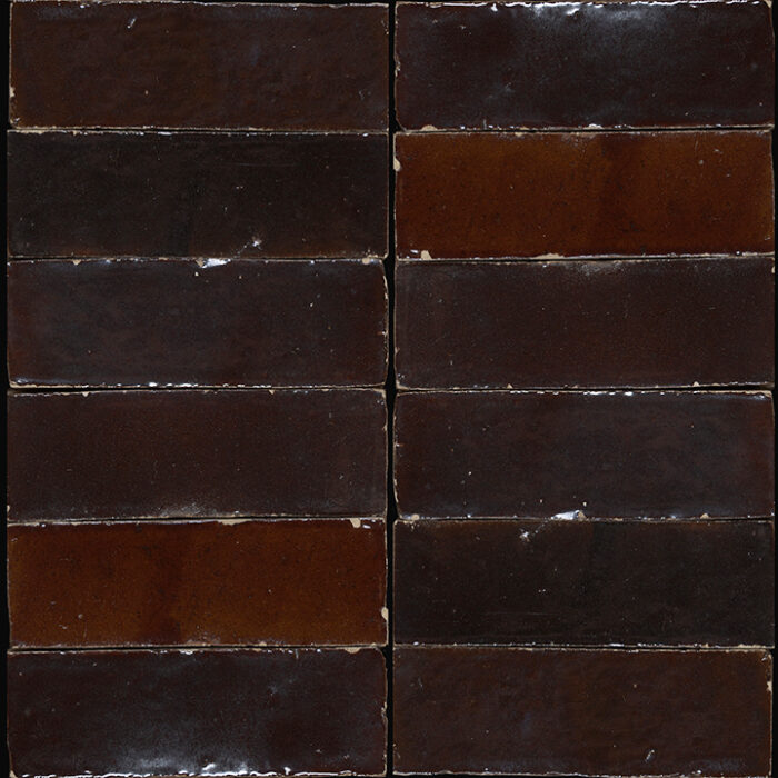 Moroccan Handmade Tiles - Maroon Glazed Brick