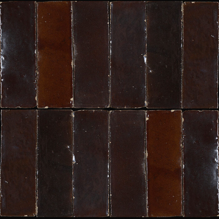 Moroccan Handmade Tiles - Maroon Glazed Brick