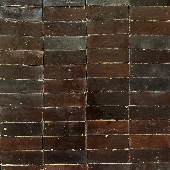 Moroccan Handmade Tiles - Maroon Glazed Brick