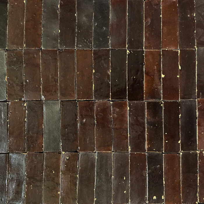 Moroccan Handmade Tiles - Maroon Glazed Brick