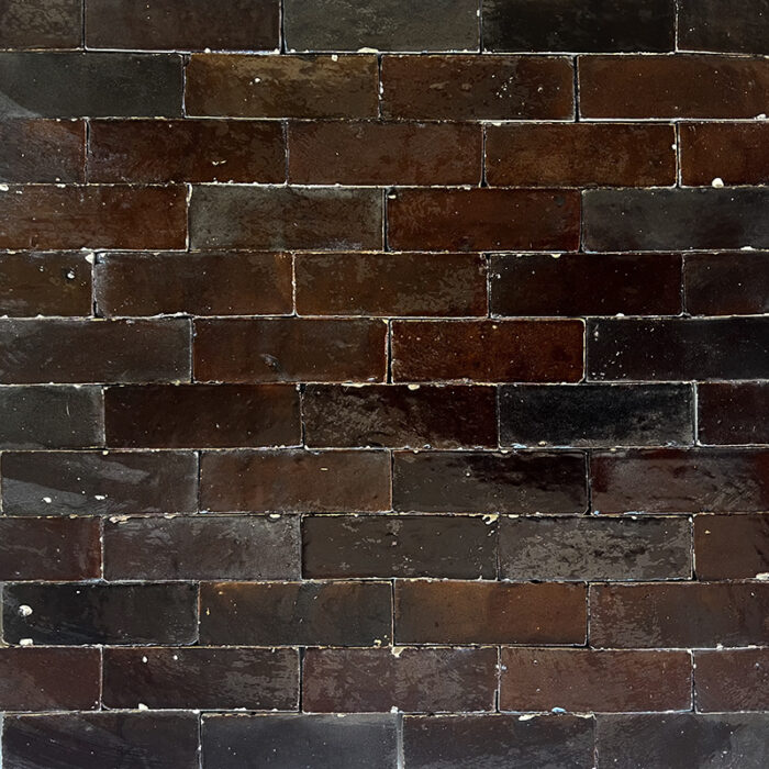 Moroccan Handmade Tiles - Maroon Glazed Brick