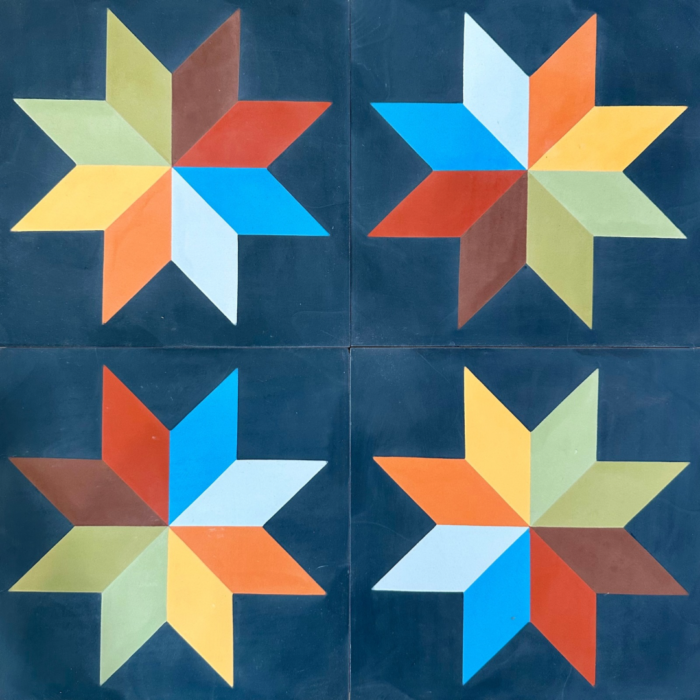 Outdoor Tiles - Rainbow Star