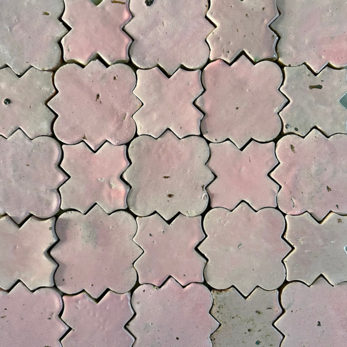 Glazed Feature Tiles - Pink Blossom