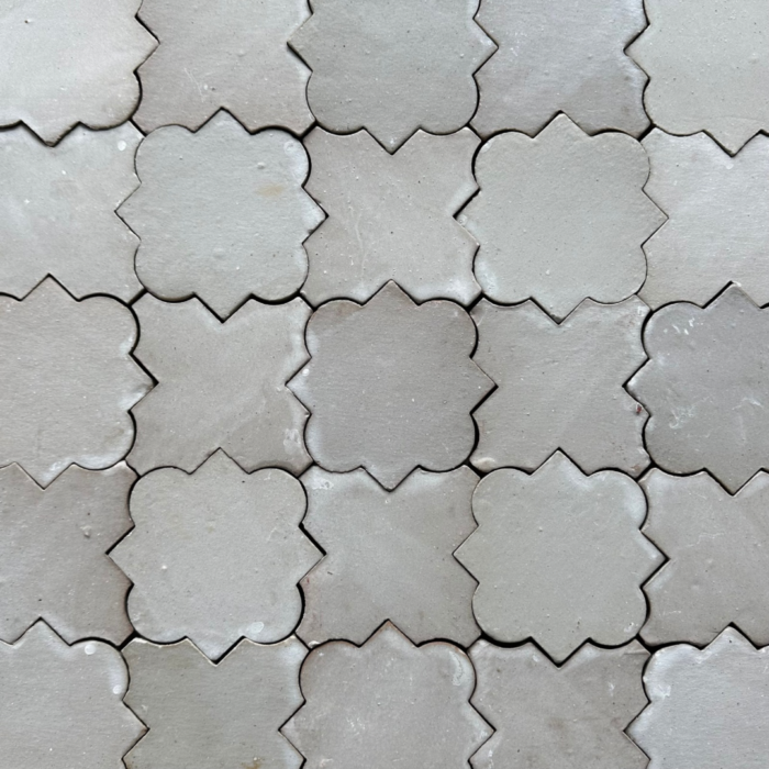 Glazed Feature Tiles - Grey Blossom